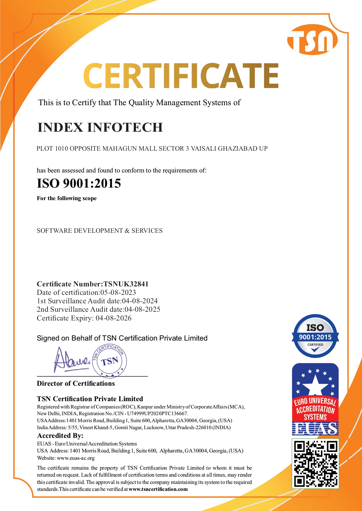 iso certificate